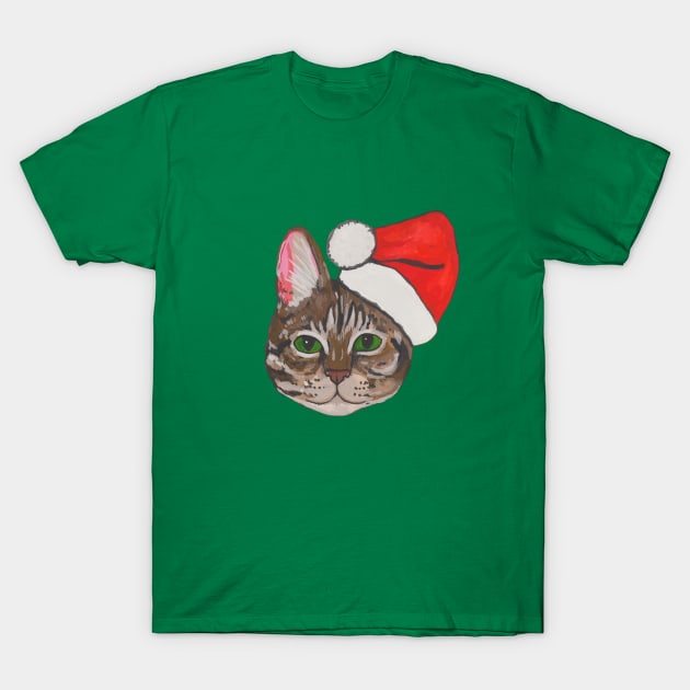 Santa cat T-Shirt by deadblackpony